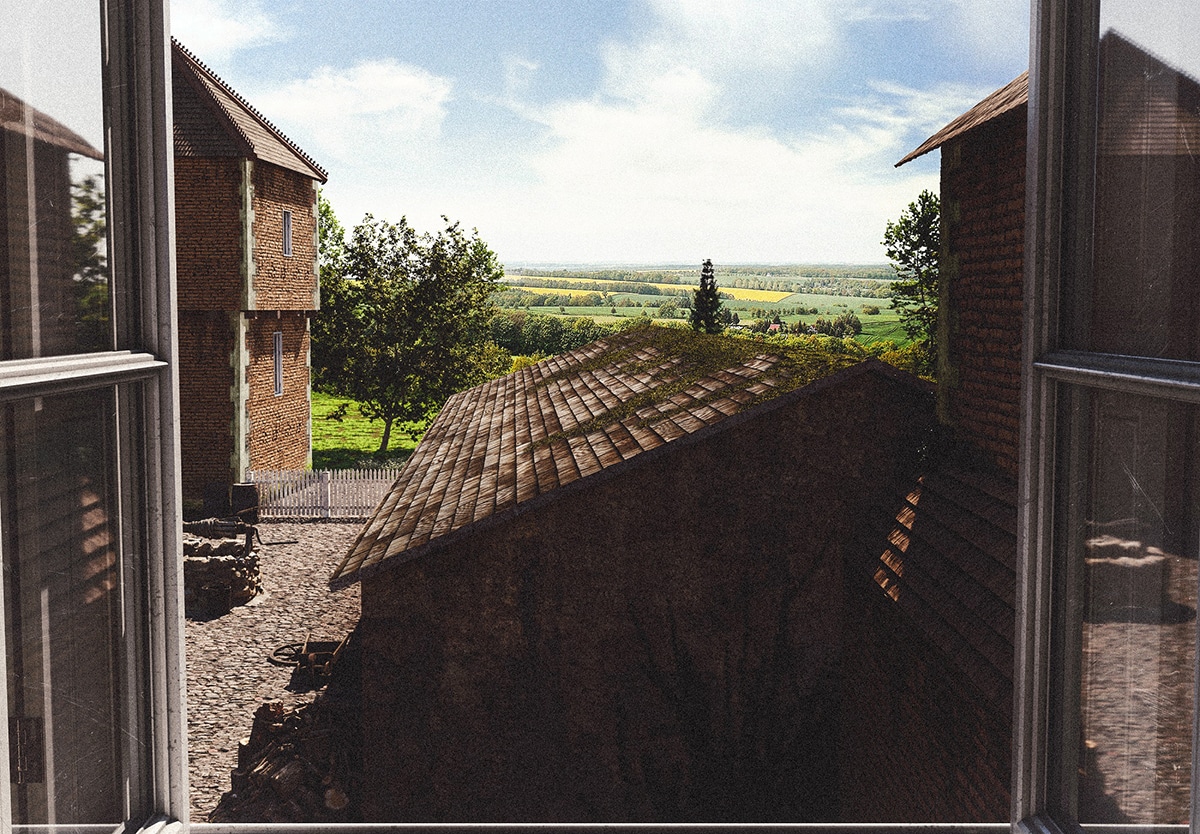 AI generated image of Niepce's first photograph